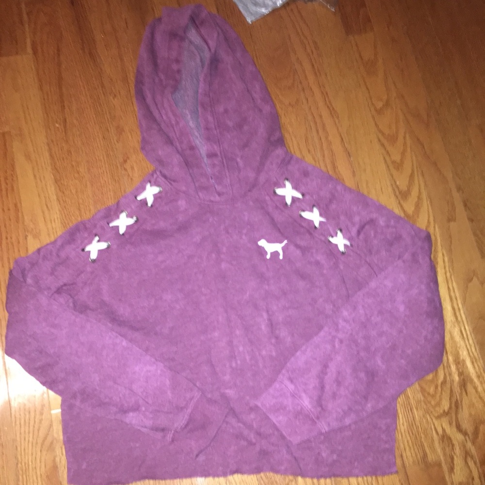 VS Pink Cropped Hoodie